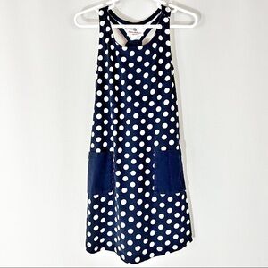 Hanna Andersson Navy White Polka Dot‎ Tank Dress